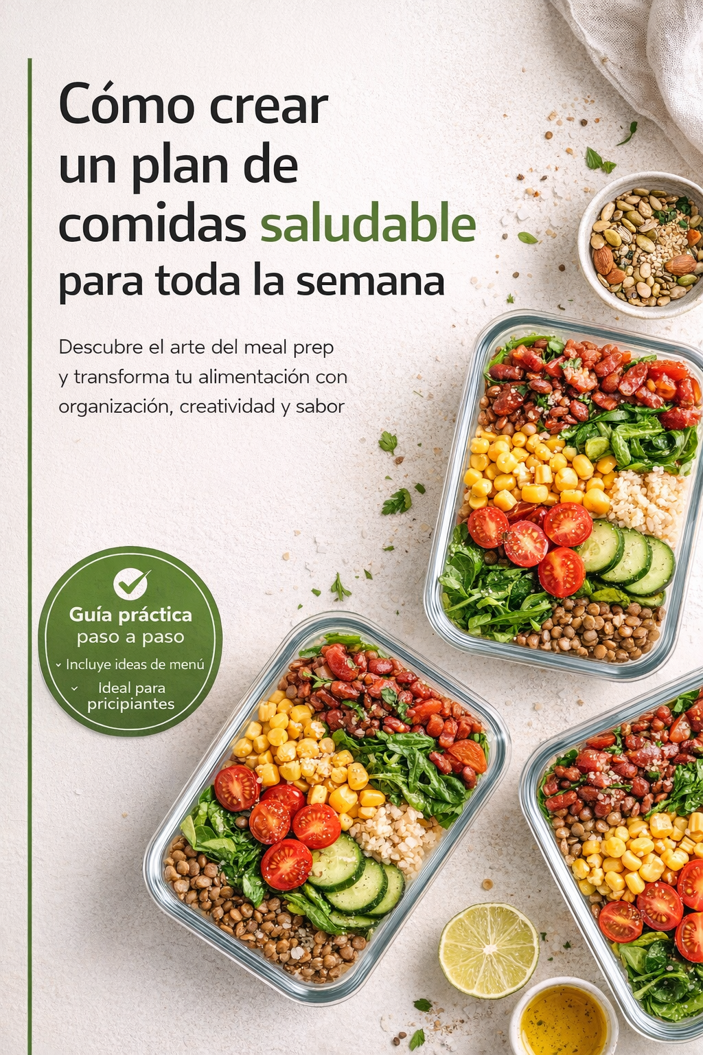 Como crear un plan de comidas saludables para toda la semana
